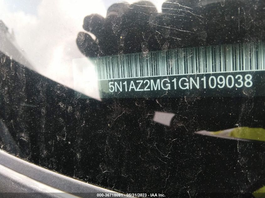 2016 NISSAN MURANO S/SV/SL/PLATINUM - 5N1AZ2MG1GN109038