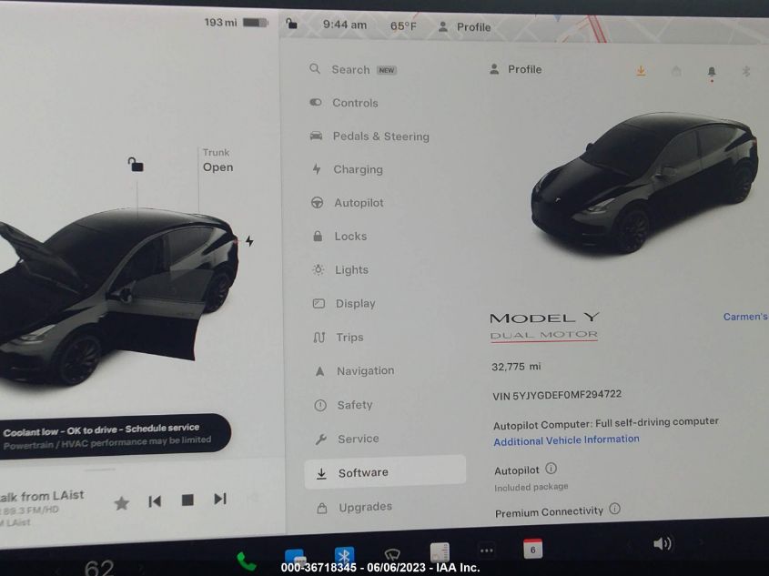 2021 TESLA MODEL Y PERFORMANCE - 5YJYGDEF0MF294722