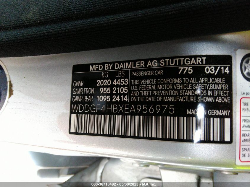 2014 MERCEDES-BENZ C-CLASS C 250 - WDDGF4HBXEA956975