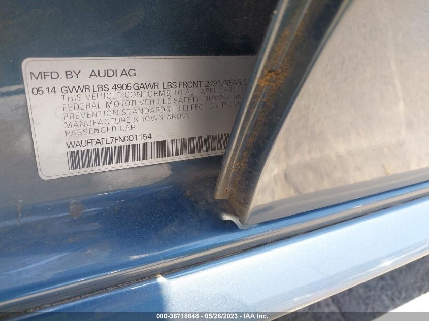 2015 AUDI A4 PREMIUM PLUS - WAUFFAFL7FN001154