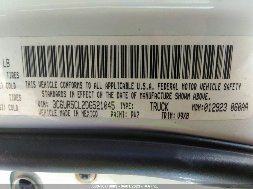 2013 RAM 2500 TRADESMAN - 3C6UR5CL2DG521045
