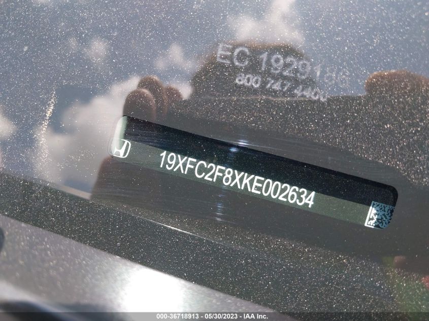 2019 HONDA CIVIC SEDAN SPORT - 19XFC2F8XKE002634