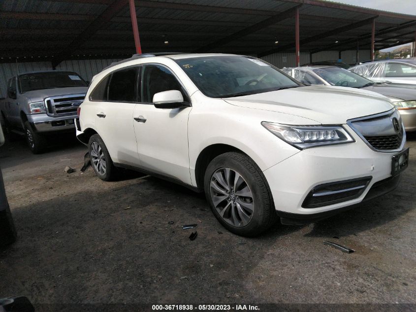 2014 ACURA MDX TECH PKG - 5FRYD4H43EB040425