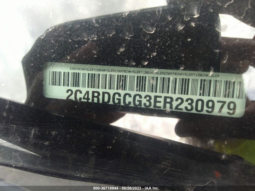 2014 DODGE GRAND CARAVAN SXT - 2C4RDGCG3ER230979