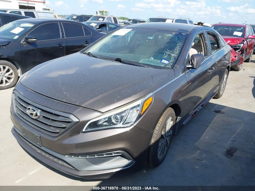 2016 HYUNDAI SONATA 2.4L SPORT - 5NPE34AF9GH394585