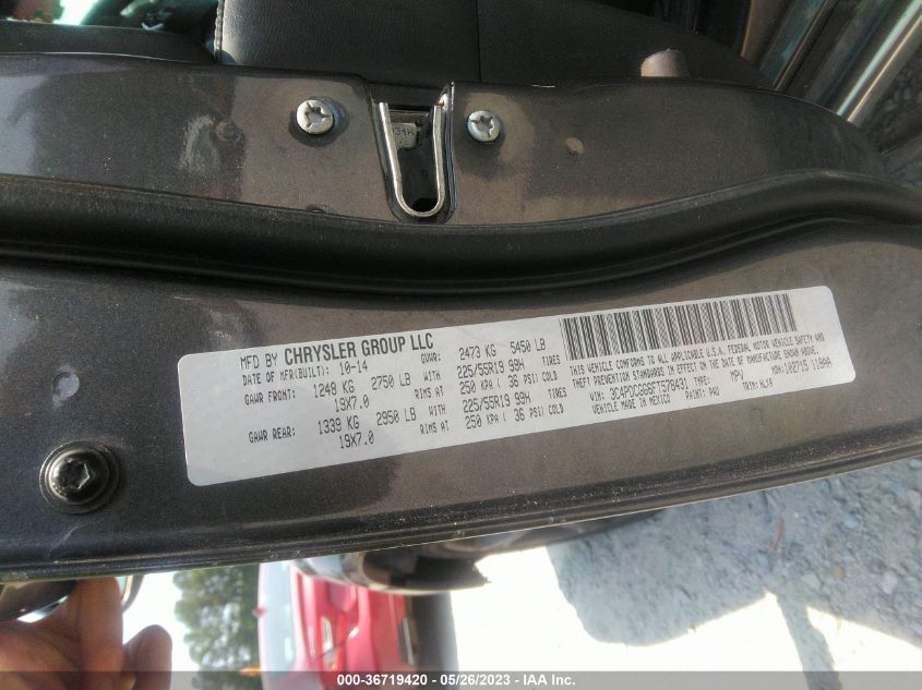 2015 DODGE JOURNEY CROSSROAD - 3C4PDCGG6FT578431