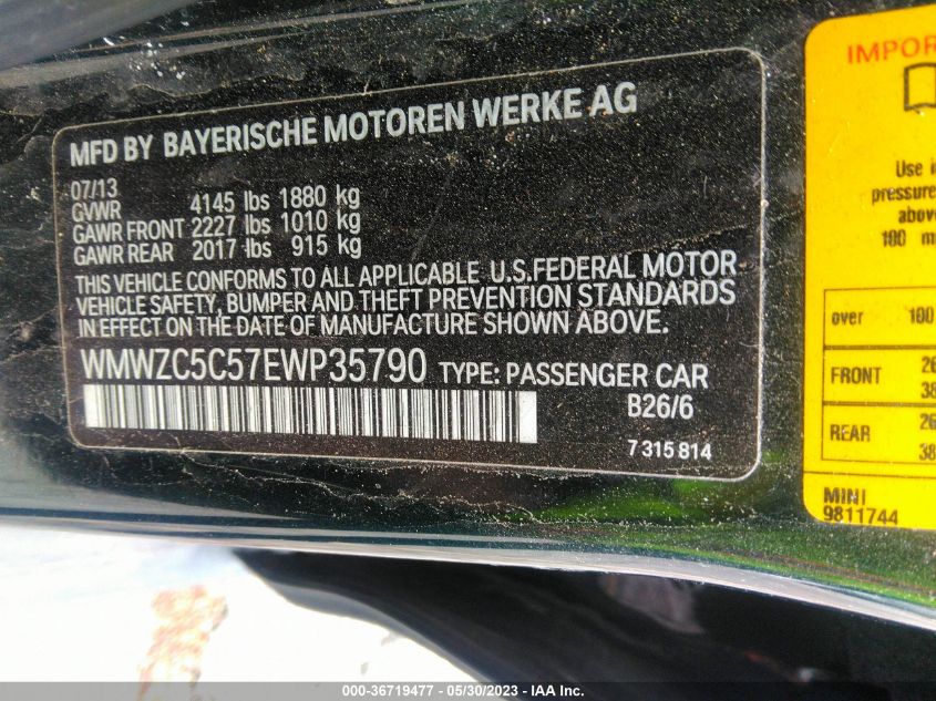 2014 MINI COOPER COUNTRYMAN S - WMWZC5C57EWP35790