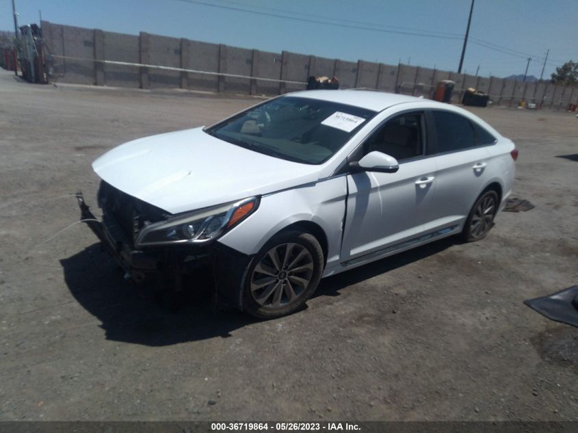 2016 HYUNDAI SONATA 2.4L SPORT - 5NPE34AF0GH405344