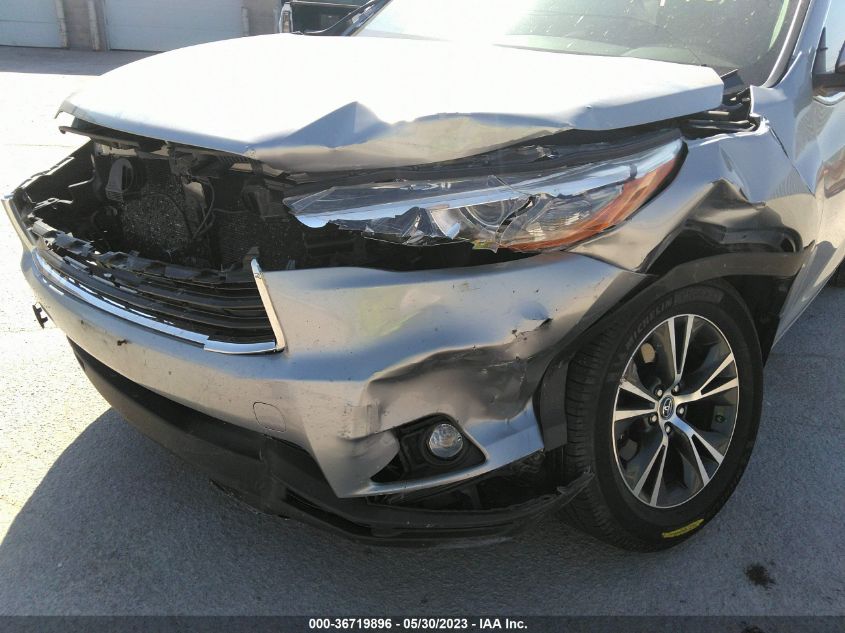 2016 TOYOTA HIGHLANDER XLE - 5TDJKRFH1GS297335