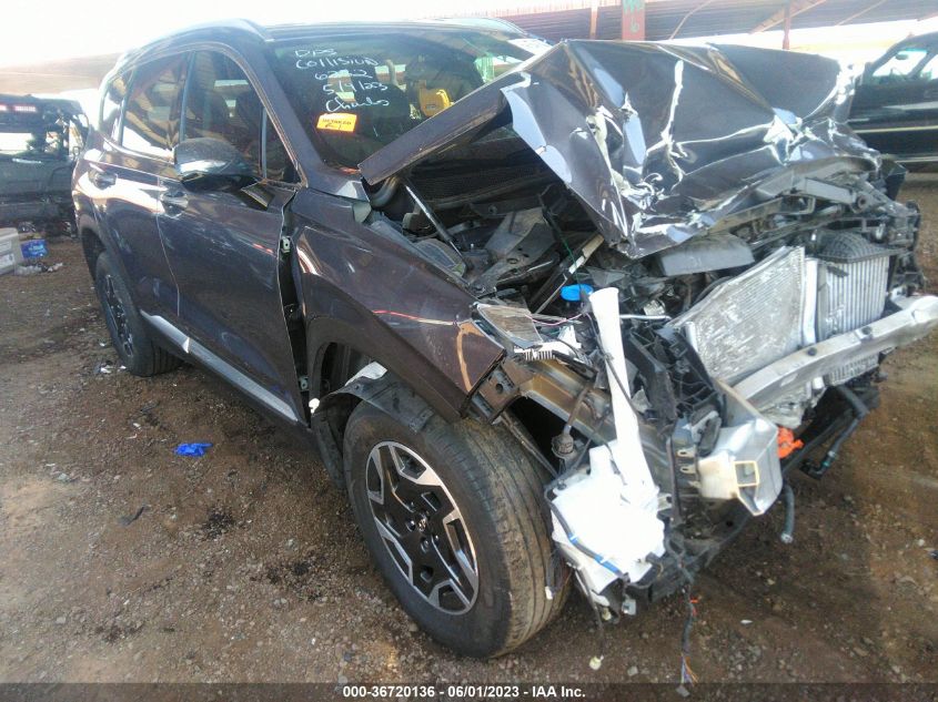 2021 HYUNDAI SANTA FE HYBRID BLUE - KM8S2DA10MU006232