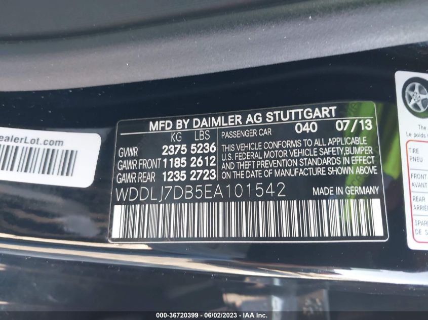 2014 MERCEDES-BENZ CLS-CLASS CLS 550 WDDLJ7DB5EA101542