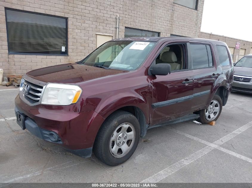 2015 HONDA PILOT LX - 5FNYF3H26FB001737