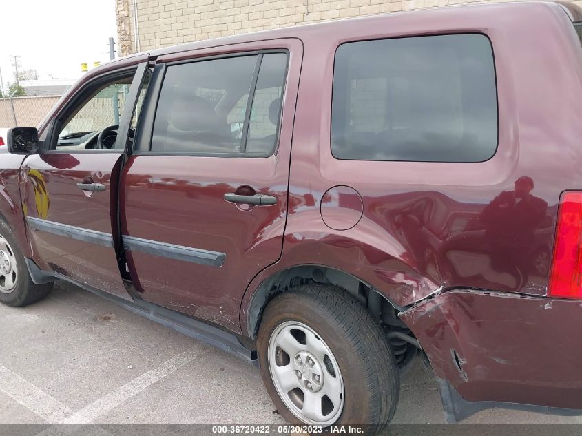 2015 HONDA PILOT LX - 5FNYF3H26FB001737
