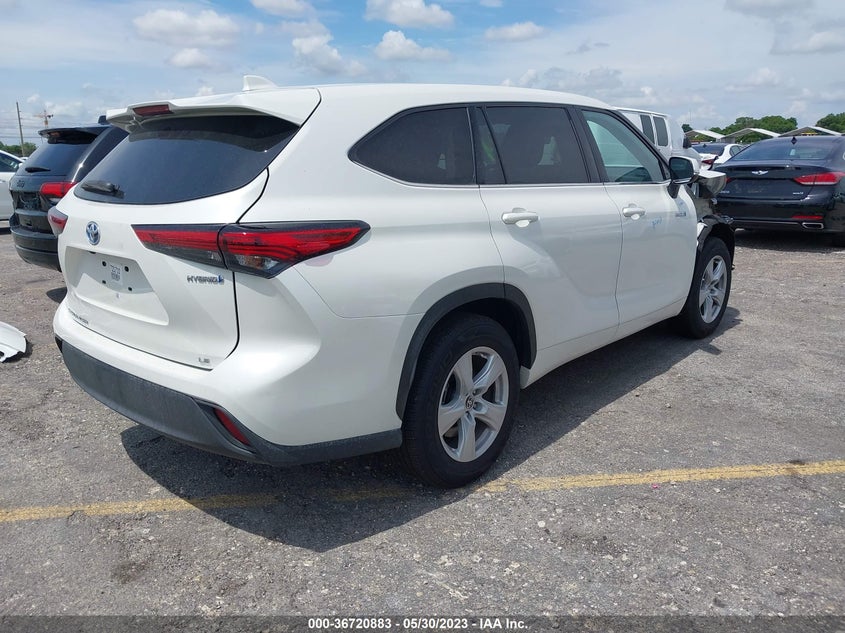 VIN 5TDZARAH9LS500804 2020 TOYOTA HIGHLANDER HYBRID LE