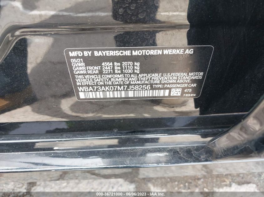 2021 BMW 2 SERIES 228I XDRIVE - WBA73AK07M7J58256