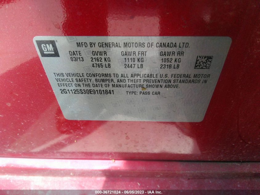 2014 CHEVROLET IMPALA LT - 2G1125S30E9101841