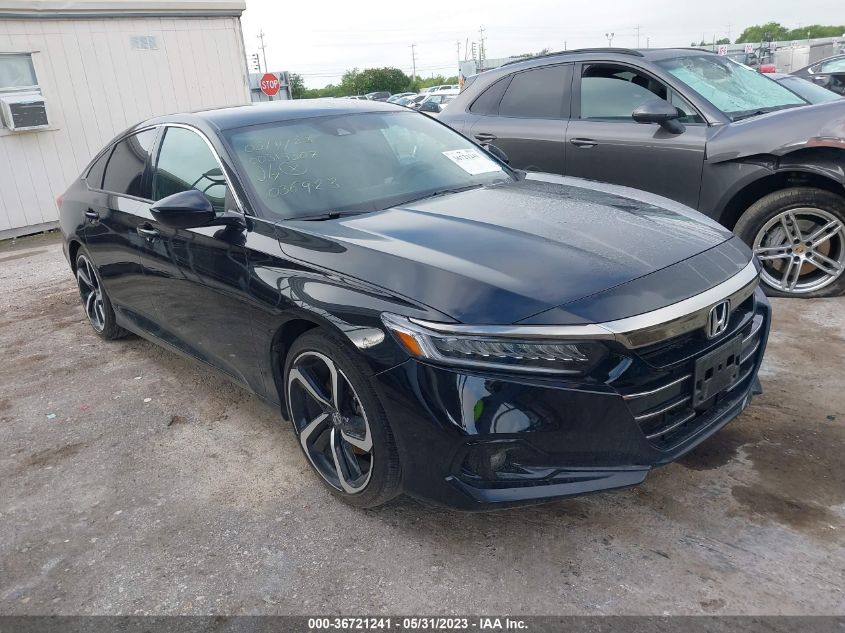 2021 HONDA ACCORD SEDAN SPORT - 1HGCV1F37MA036923