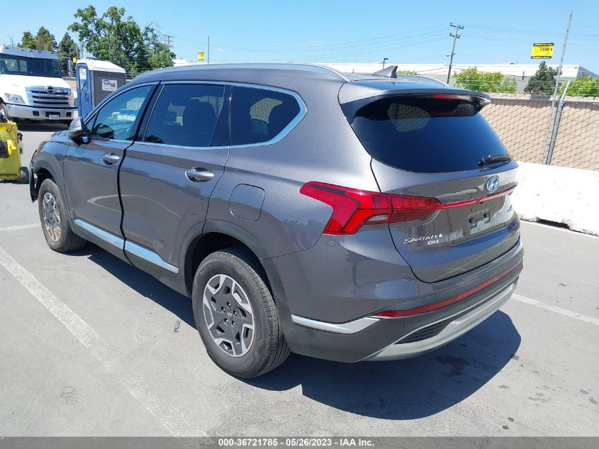 2022 HYUNDAI SANTA FE HYBRID BLUE - KM8S2DA15NU057565