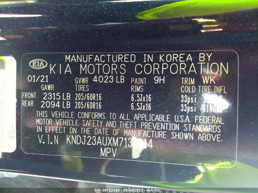 2021 KIA SOUL LX - KNDJ23AUXM7136814