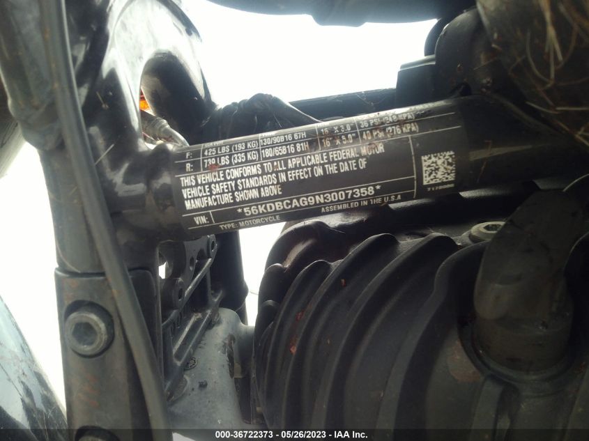 2022 INDIAN MOTORCYCLE CO. SUPER CHIEF - 56KDBCAG9N3007358