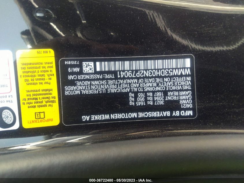 2022 MINI HARDTOP 2 DOOR COOPER S WMW53DH03N2P79041