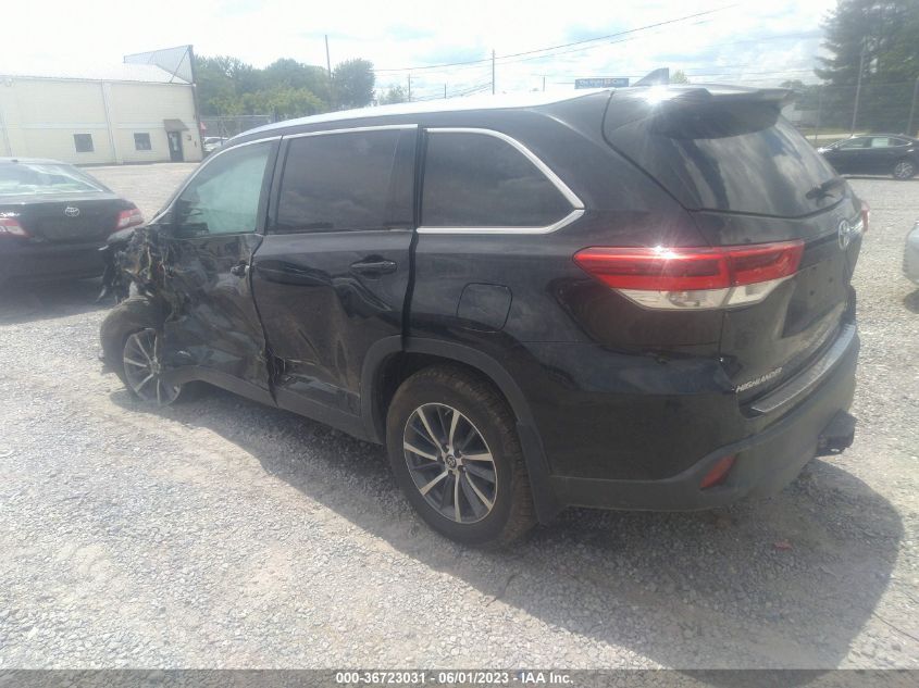 2019 TOYOTA HIGHLANDER HYBRID XLE - 5TDJGRFH0KS070387