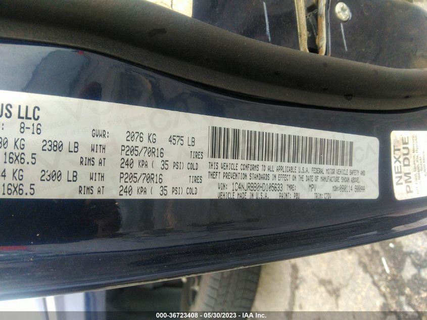 2017 JEEP PATRIOT SPORT - 1C4NJRBB0HD105633