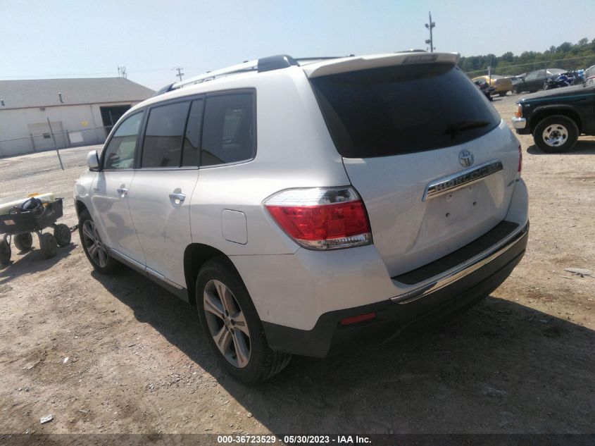 2013 TOYOTA HIGHLANDER LIMITED - 5TDDK3EH1DS198103