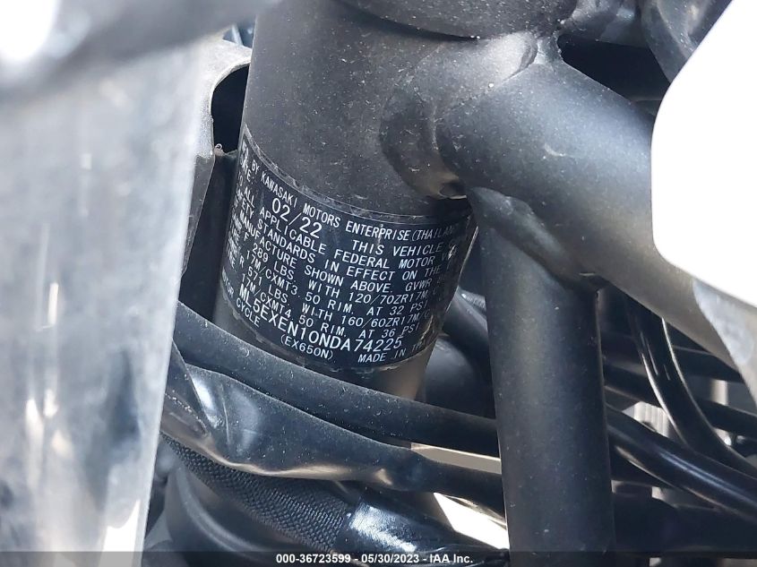2022 KAWASAKI EX650 N - ML5EXEN10NDA74225