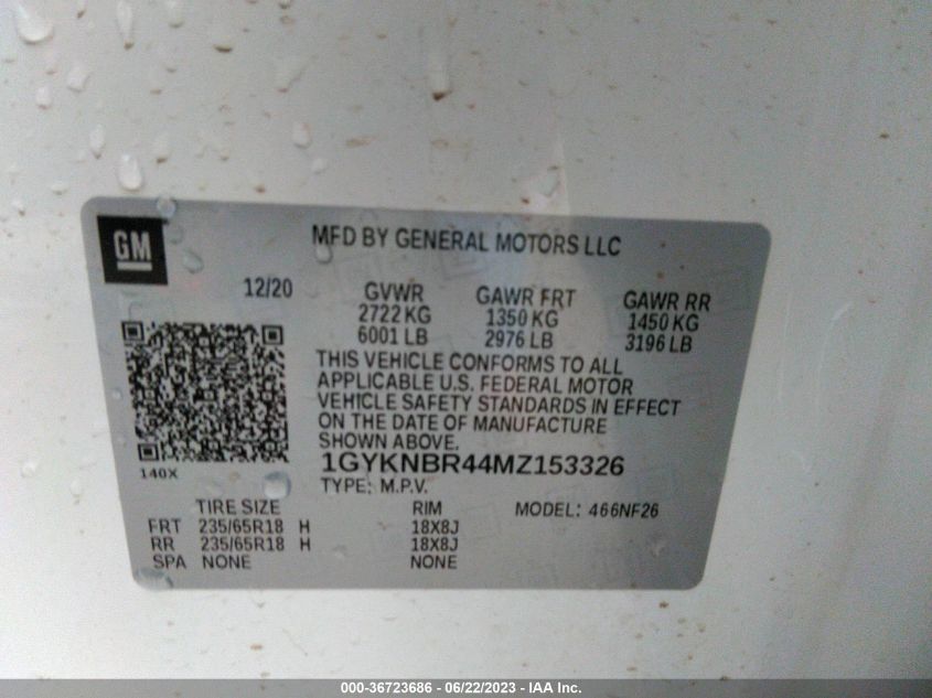 2021 CADILLAC XT5 AWD LUXURY - 1GYKNBR44MZ153326