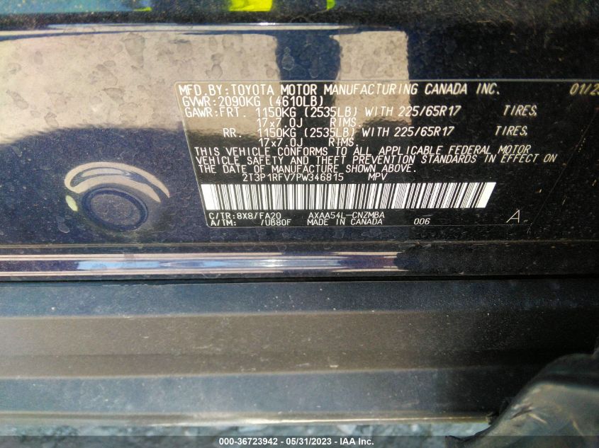 2023 TOYOTA RAV4 XLE - 2T3P1RFV7PW346815