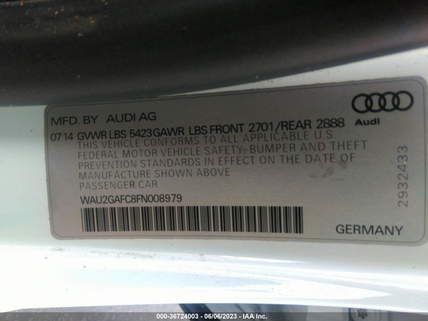 2015 AUDI A7 3.0 PRESTIGE WAU2GAFC8FN008979