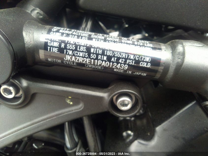 2023 KAWASAKI ZR900 - JKAZR2E11PA012439