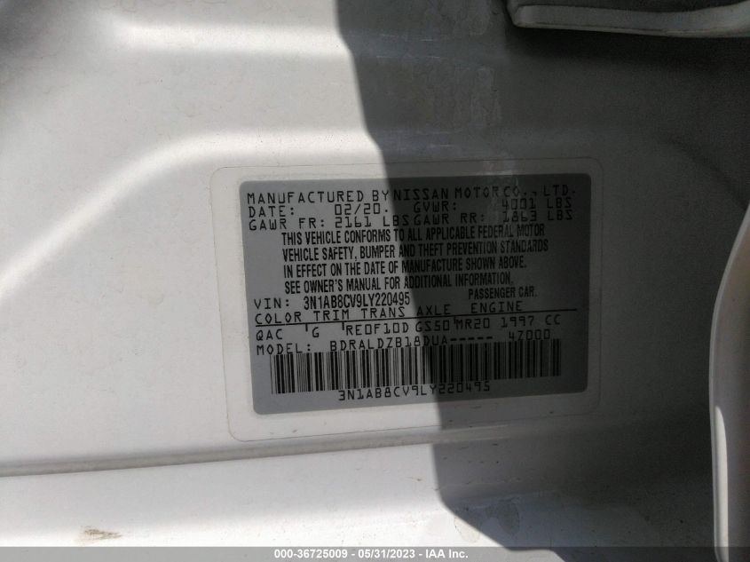 2020 NISSAN SENTRA SV - 3N1AB8CV9LY220495