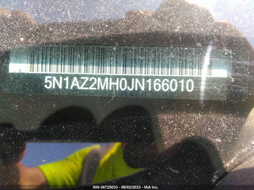VIN 5N1AZ2MH0JN166010 2018 NISSAN MURANO S