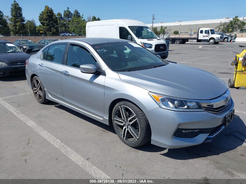 2017 HONDA ACCORD SEDAN SPORT SE - 1HGCR2F13HA121496