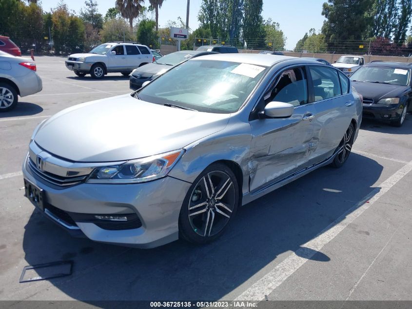 2017 HONDA ACCORD SEDAN SPORT SE - 1HGCR2F13HA121496