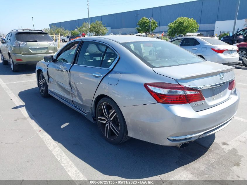 2017 HONDA ACCORD SEDAN SPORT SE - 1HGCR2F13HA121496