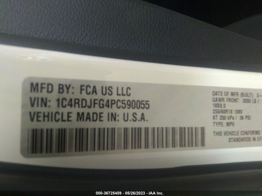 2023 DODGE DURANGO PURSUIT - 1C4RDJFG4PC590055