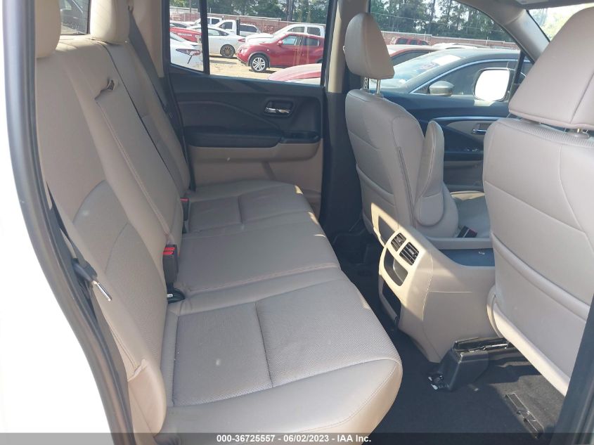 2018 HONDA RIDGELINE RTL-T - 5FPYK3F62JB009383