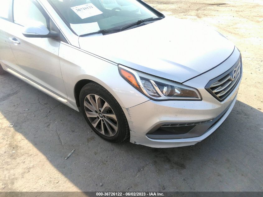 2015 HYUNDAI SONATA 2.4L SPORT - 5NPE34AF5FH044563