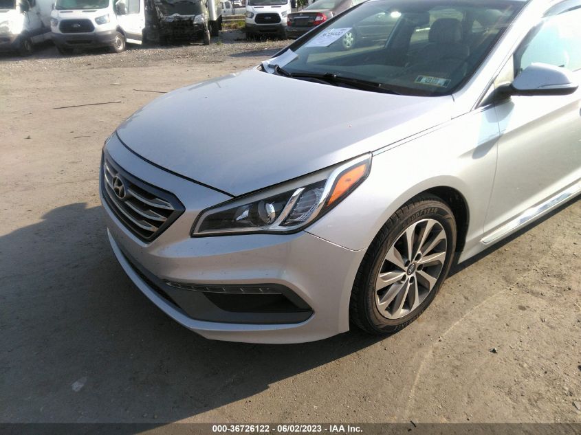 2015 HYUNDAI SONATA 2.4L SPORT - 5NPE34AF5FH044563