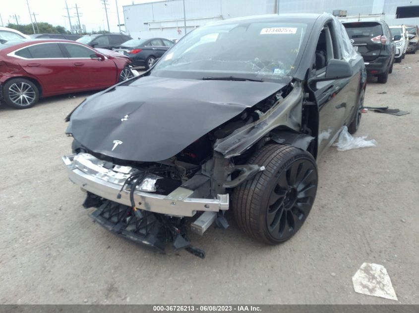 2022 TESLA MODEL Y PERFORMANCE - 7SAYGDEF2NF518612