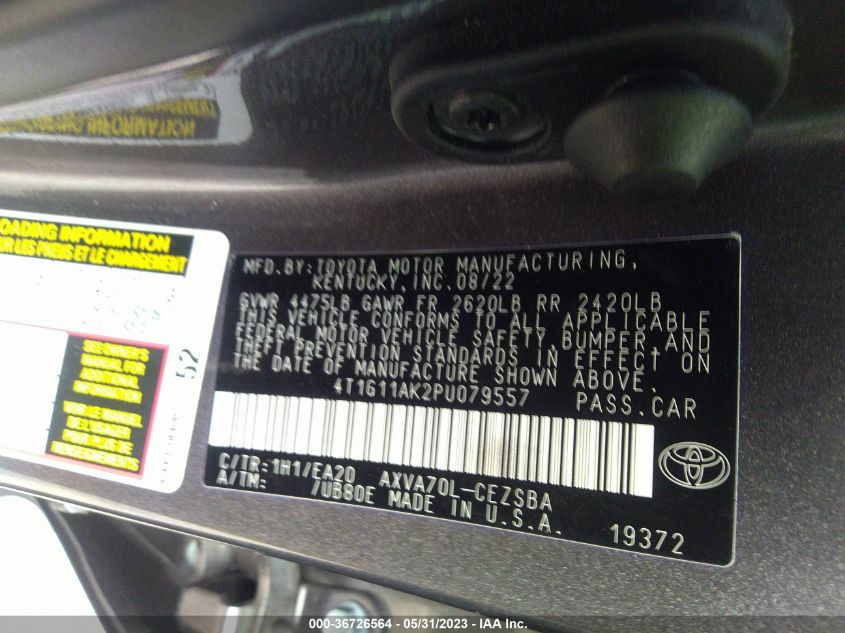 2021 TOYOTA CAMRY XSE - 4T1K61AK2MU539579