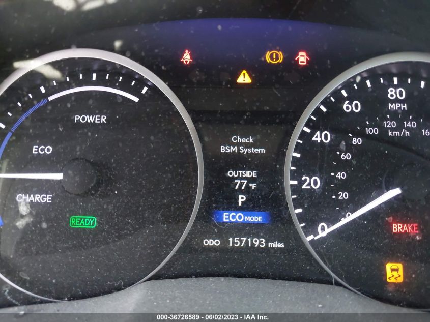 2013 LEXUS ES 300H JTHBW1GG3D2019392