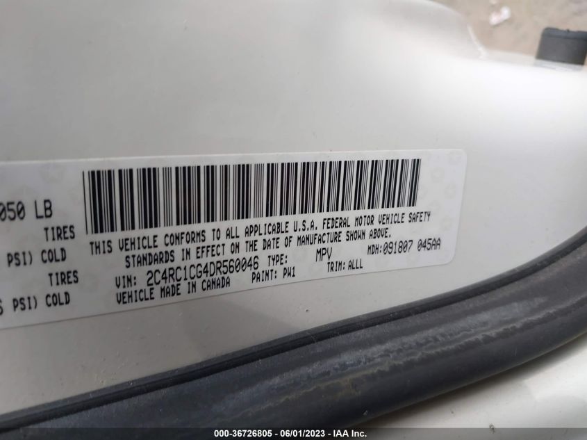 2013 CHRYSLER TOWN & COUNTRY TOURING-L - 2C4RC1CG4DR560046