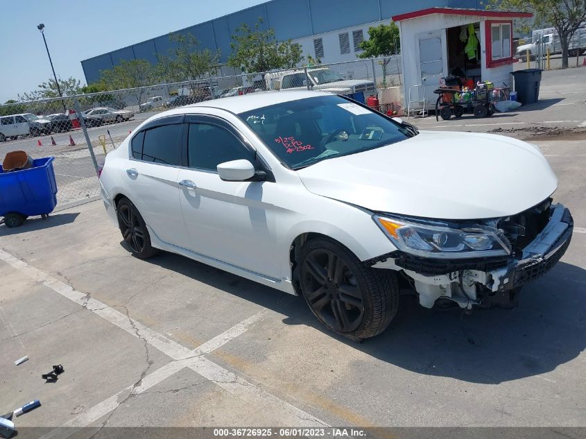 2016 HONDA ACCORD SEDAN SPORT - 1HGCR2F56GA132302