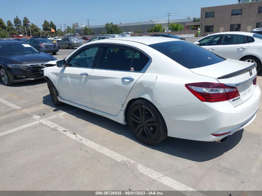 2016 HONDA ACCORD SEDAN SPORT - 1HGCR2F56GA132302