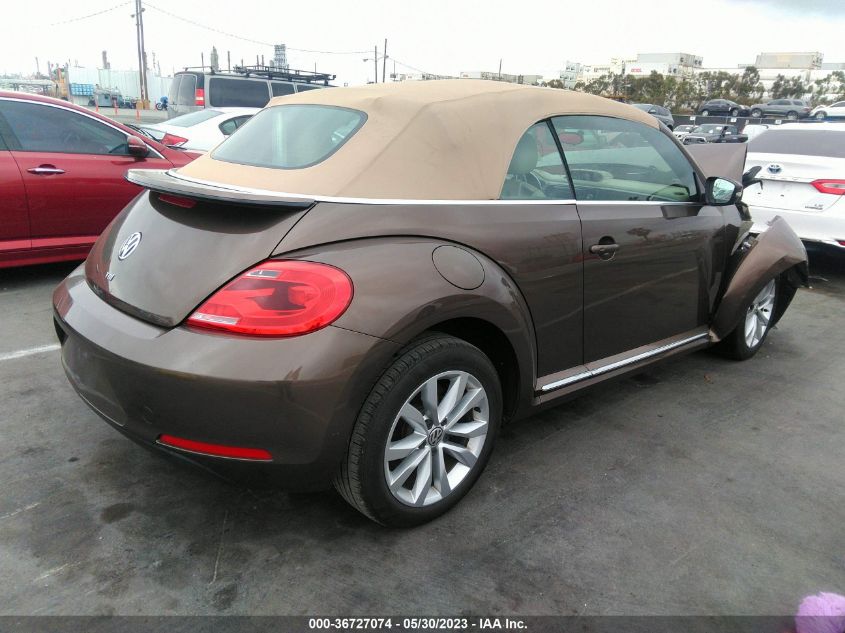 2015 VOLKSWAGEN BEETLE CONVERTIBLE 2.0L TDI 3VW5A7AT6FM806335