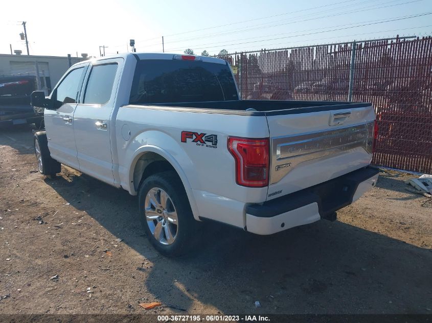 2015 FORD F-150 PLATINUM - 1FTEW1EG9FFA70893